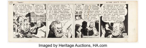 Milton Caniff Terry and the Pirates Daily Comic Strip Original Art dated 12-19-39 (Chicago Tribune/News Syndicate Co., 1939). | Heritage