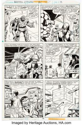 Sal Buscema and Sam Grainger Marvel Two-In-One #42 Wundarr/Cosmic Cube Story Page 9 Original Art (Marvel, 1978). | Heritage