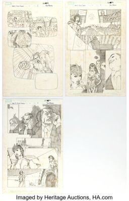 Pow Rodrix What If? Secret Invasion #1 Story Pages Original Art Group of 3 (Marvel, 2009). (Total: 3 Original Art)