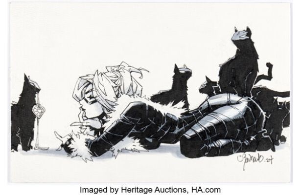Chris Bachalo - Black Cat Illustration Original Art (2024). | Heritage