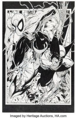 Jamie Biggs Spider-Man #12 Cover Re-Creation Illustration Original Art (c. 2010s). | Heritage
