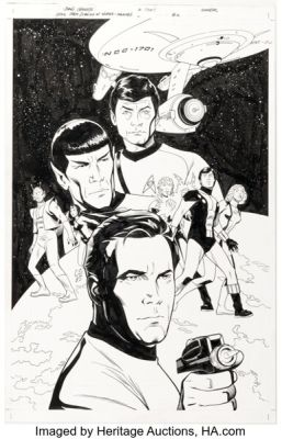 Chris Sprouse Star Trek / Legion of Super-Heroes #4 Variant Cover Original Art (DC/IDW, 2012). | Heritage