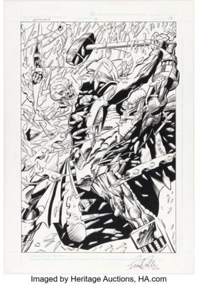 Denys Cowan, Joe Brozowski, and Prentis Rollins Hardware #17 Splash Page 18 Original Art (Milestone/DC, 1994).