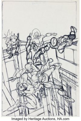 Gil Kane Daredevil Annual #1 Unused Cover Preliminary Original Art (Marvel, 1967). | Heritage