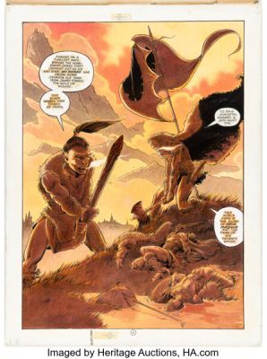 Charles Vess Marvel Graphic Novel #15 - The Raven Banner Splash Page 2 Original Art (Marvel, 1985). | Heritage