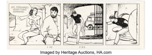 Milo Manara Corto Maltese #37 Guiseppe Bergman Story Panels Original Art (Rizzoli Libri, 1987). | Heritage