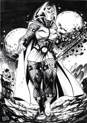 Big Barda Illo by Edu Souza