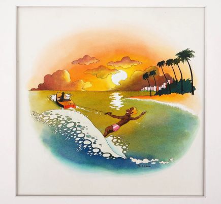 BLACHON Roger Illustration... - Lot 279 - BLACHON Roger Illustration représentant un sportif...