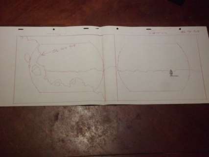 Tintin - 2x Preparatory Drawings for the Belvision film Objective Moon - Moonscape - (1960) | Catawiki