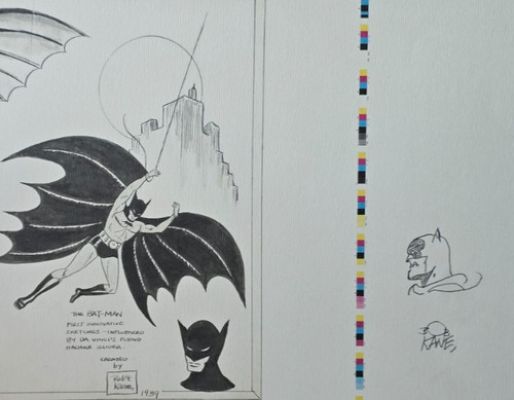BATMAN DAVINCI SIGNED BOB KANE DUO TONE CONCEPT ART COA WARNER STORES UNCUT RARE | eBay US (Buy It Now)