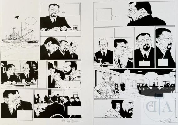 Bec | Lot 318 : Bec / Prométhée. Double planche originale n°25 et n°26 de… | Dagoty