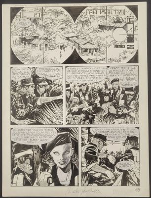 Nicola Genzianella (1967), Planche Originale Signée Et Numérotée 65 de La Série Dampyr, Encre de Chine Sur Papier, Dim. 40 X 30 Cm. | Lot 18 : | misc / divers