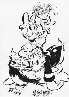Bas Heymans - Donald Duck - The Magpie - Original Preliminary Art | Catawiki