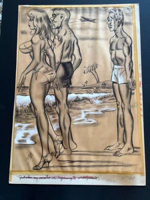 Bill Ward Original Conti Crayon Artwork - Signed By Bill Ward | eBay US (Buy It Now)