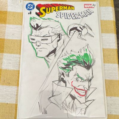 DC Superman/Spider-Man #1 Original Sketch Cover Signed Eddie Nunez COA | eBay US (Buy It Now)