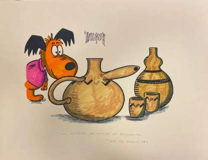 BARBEROUSSE (1920-2010). "Souvenir de voyage de Peyrrefite". Dessin… | misc / divers