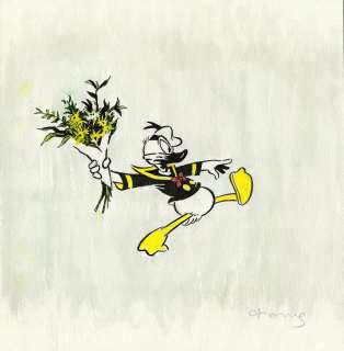 Tony Fernandez (Spain, 1965) | Donald Duck: Inspired by Banksy’s Flower Thrower | Corner4art