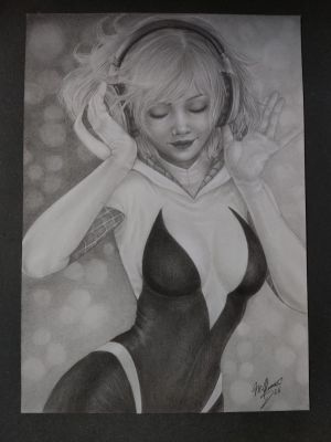 Marina Oliveira | Spider-Gwen - Original artwork | Raremarq (Buy It Now)