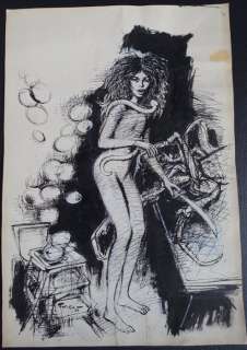 Forest, Jean-Claude - Dessin original - Belle de l’espace - (1964) | Catawiki