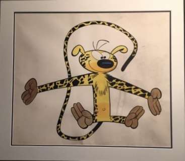 Franquin, André (Atelier) Originele, zeer grote - (60 x 50 cm) publicitaire recto-verso tekening ’De Marsupilami’ - (jaren’50-â€˜60) | Catawiki