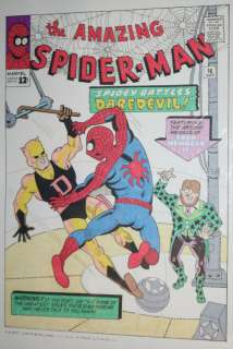 Fred Hembeck - amazing spider-man #16 cover recreation - steve ditko homage - daredevil - 2013 signed