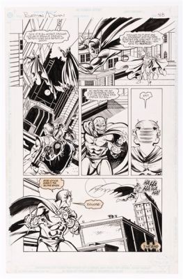 Lot 40 - BATMAN: DEMON #NN AUGUST 1996 ORIGINAL ART PAGE BY DAVID ROACH.