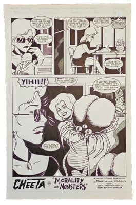 1995 CHEETA MORALITY & MONSTERS STROM OG MARVEL COMIC LINE ART PRODUCTION SHEET | eBay US