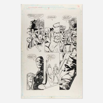 George Pérez And Joe Rubenstein | Infinity Gauntlet #3 Story Page 24 Original Art (Marvel, 1991) | Landry Pop Auctions