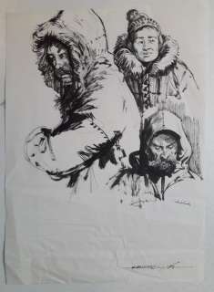 Guido Buzzelli - Illustrazione Originale "Eskimo" - Firmata - Loose page - (1979) | Catawiki