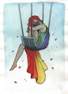 Barbara BabÃ wa Astegiano - illustrazione originale "Altalena" - Loose page - (2020) | Catawiki