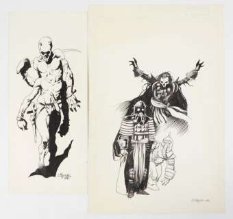 2PC Mike Mignola Original Ink Drawing Group | Bruneau & Co. Auctioneers