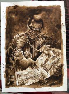 Original Coffee Painting - AZPIRI (Tribute) - Original Art (2017) | Catawiki