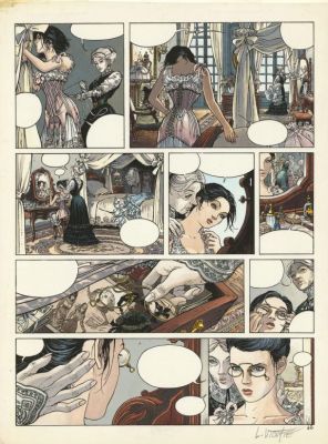 Laurent Vicomte | Bleu de mise en couleur pour la planche n°42 - L’Appel - Sasmira | Daniel Maghen