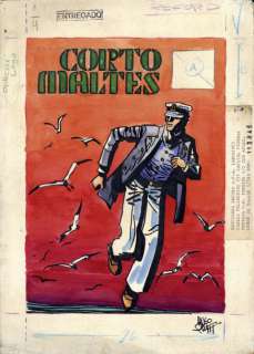 Pratt, Hugo | CORTO MALTESE Illustration Ã  l’encre de Chine et aquarelle | Cornette de St Cyr