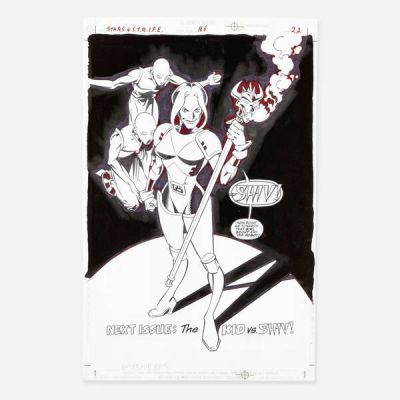 Lee Moder And Dan Davis | Lot 287 - Stars & S.T.R.I.P.E. #6 Story Page 22 Original Art (DC Comics,1999) | Landry Pop Auctions