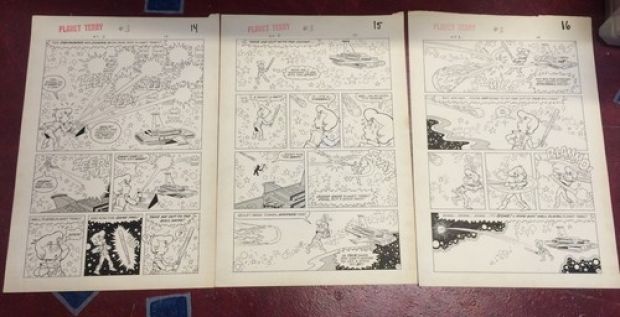 PLANET TERRY #3 original comic art 3 PAGES SPACE BASEBALL FIREBALL SPACEBALL | eBay US (Buy It Now)