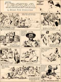 Burne Hogarth Tarzan #534 Sunday Comic Strip Original Art dated 6-1-41 (United Feature Syndicate, 1941).... | Heritage