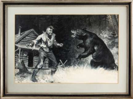 Rudolph Belarski Sportsman May 1957 "The Taming of Lefty Rambeau" Illustration Original Art (Atlas, - | Heritage