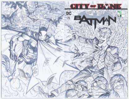 Scott Kolins Batman #75 Wraparound Sketch Cover Variant Original Art (DC, 2019) CGC Signature Series NM/MT 9.8 -