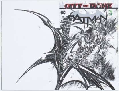 JonBoy Meyers Batman #75 Wraparound Sketch Cover Variant Original Art (DC, 2019) CGC Signature Series NM/MT 9.8 -