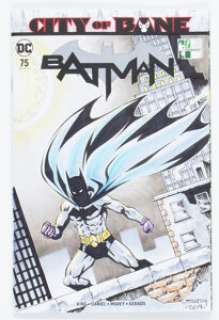 Mark Stegbauer Batman #75 Sketch Cover Variant Original Art (DC, 2019) CGC Signature Series NM/MT 9.8 White pages. -