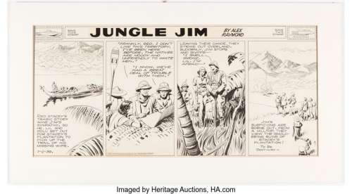 Raymond, Alex | Alex Raymond Jungle Jim Sunday Comic Strip Original Art dated 7-2-1939 (King Features Syndicate, 1939).... | Heritage