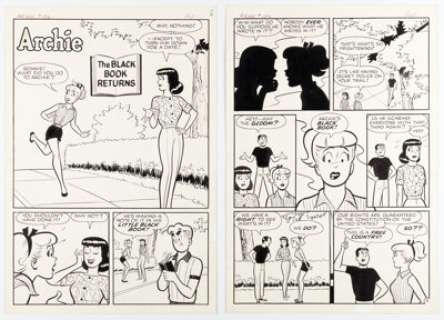 Lucey, Harry | Harry Lucey and Marty Epp Archie #132 Complete 6-Page Story "The Black Book Returns" Original Art (Archie, 1962).... (Total: 6 Original Art) | Heritage