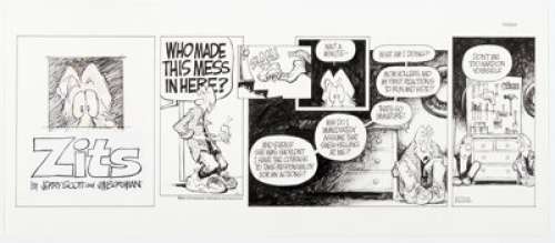 Borgman, Jim | Jerry Scott and Jim Borgman Zits Sunday Comic Strip Original Art dated 5-20-01 (King Features Syndicate, 2001).... | Heritage