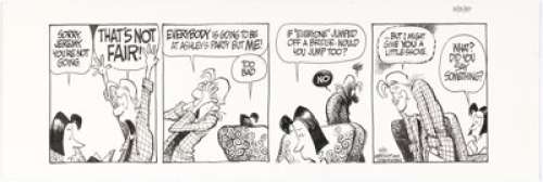 Jerry Scott and Jim Borgman Zits Daily Comic Strip Original Art dated 10-31-97 (King Features Syndicate, 1997). | Heritage