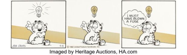 Jim Davis Garfield Daily Comic Strip Original Art dated 4-3-82 (United Feature Syndicate, 1982). | Heritage