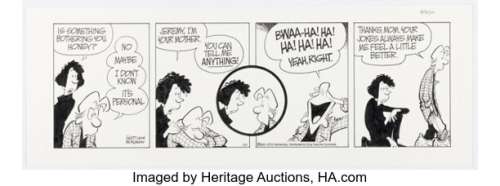 Jerry Scott and Jim Borgman Zits Daily Comic Strip Original Art dated 3-31-01 (King Features Syndicate, 2001). | Heritage