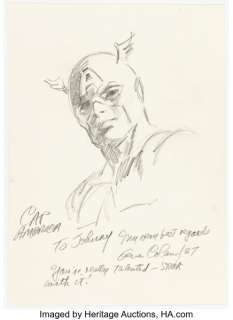 Gene Colan - Captain America Sketch Original Art (1987). | Heritage