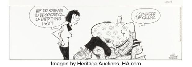 Jerry Scott and Jim Borgman Zits Daily Comic Strip Original Art dated 1-19-08 (King Features Syndicate, 2008). | Heritage