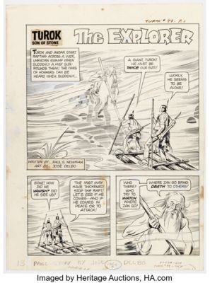 José Delbo Turok, Son of Stone #99 "The Explorer" Complete 13-Page Story Original Art (Western/Gold Key, 1975). (Total: 13 Original Art) | Heritage
